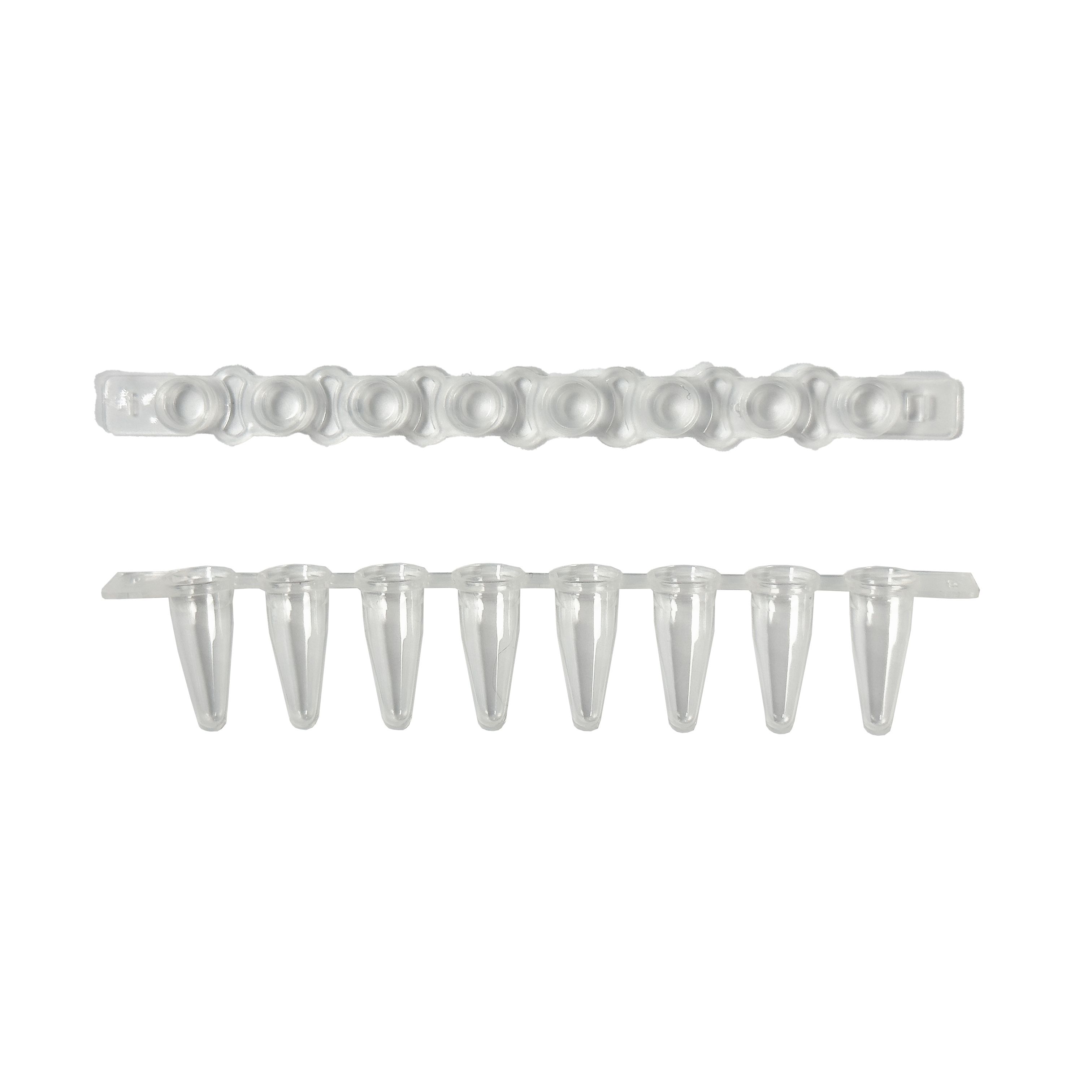 Мікропробірки «MR», 0.1 мл для ПЛР в стрипі по 8 штук, з кришкою, вільні від ДНКаз, РНКаз, прозорі